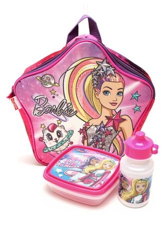 Lancheira Sestini Barbie Aventura nas Estrelas Especial Infantil Rosa/Roxa