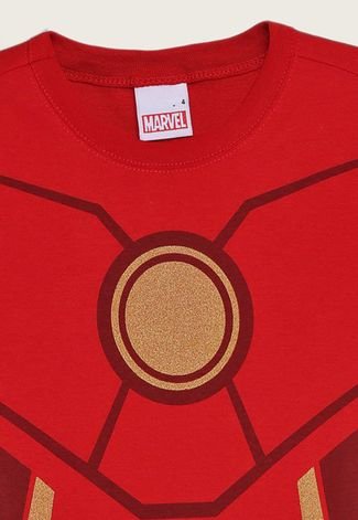 Camiseta Infantil Malwee Kids Iron Man Vermelha