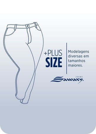 Shorts Jeans Sawary Plus Size - 275669 - Azul - Sawary