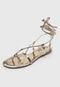 Rasteira Dafiti Shoes Metalizado Dourada - Marca DAFITI SHOES