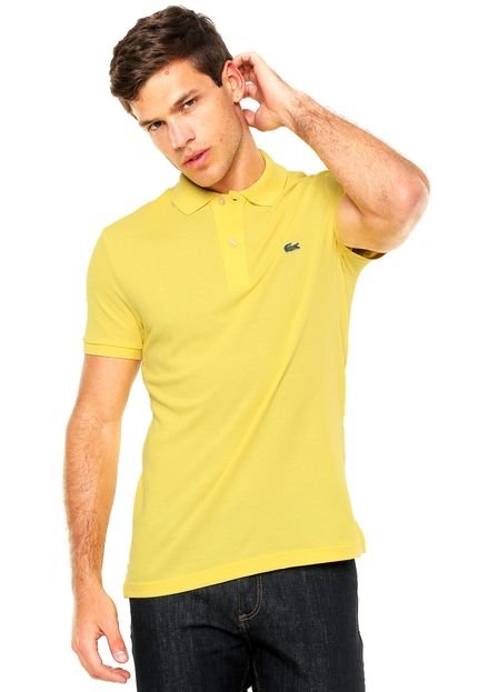 Camisa Polo Lacoste Tag Amarela - Marca Lacoste