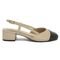 Sapato Slingback Bicolor Salto Baixo Via Marte Creme e Preto - Marca Via Marte