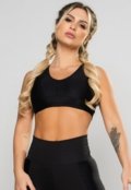 Top MVB Modas Nadador Poliamida Brilhosa Feminino Fitness Preto - Marca Mvb Modas