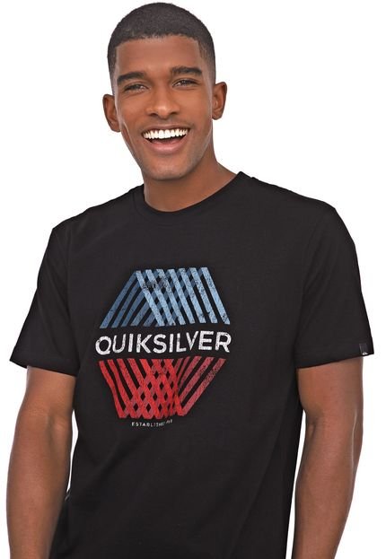 Camiseta Quiksilver Multi Hex Preta - Marca Quiksilver