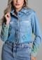 Jaqueta Sawary Jeans Personalizada Smile - 274727 - Azul - Sawary - Marca Sawary