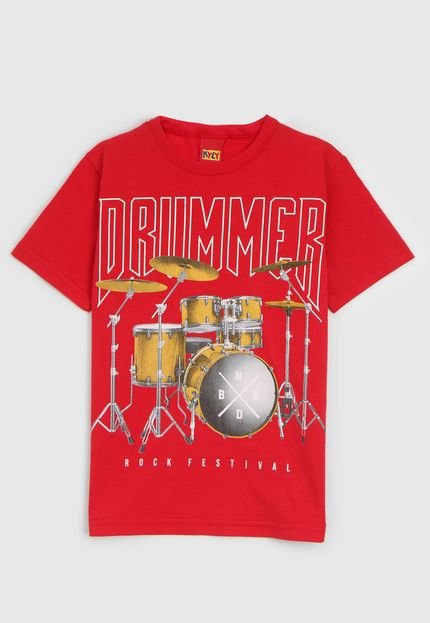 Camiseta Kyly Infantil Drumer Vermelha - Marca Kyly