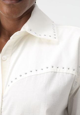 Camisa Lança Perfume Reta Spikes Off-White
