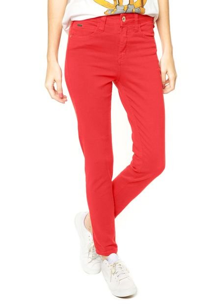 Calça Jeans Colcci Bolsos Vermelha - Marca Colcci