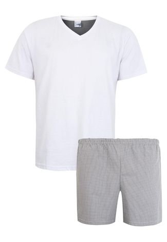 Pijama Mensageiro dos Sonhos Sample Branco/Xadrez