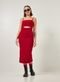 Vestido Midi Vermelho Com Abertura - Marca Youcom