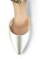 Sapato Scarpin Slingback Feminino Lumiss Salto Fino Moda Social Confortável Dourado - Marca LUMISS