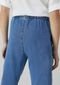 Calça Jeans Infantil Menina Jogger - Azul - Marca Hering