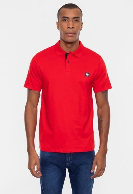 Camisa Polo Ecko Estampada Vermelha - Marca Ecko