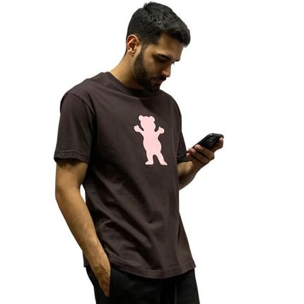 T-Shirt Grizzly Og Bear Tee Brown - Marrom - Marca DAFITI