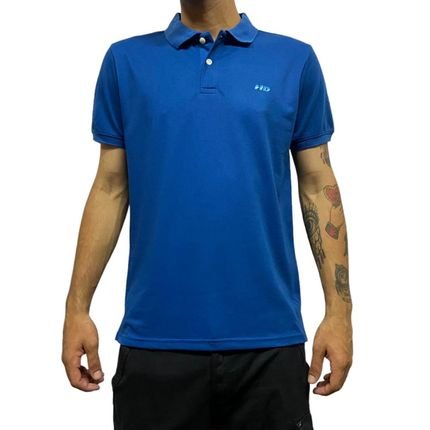 Camisa Polo Sleeve Azul- HD - Azul - Marca HD