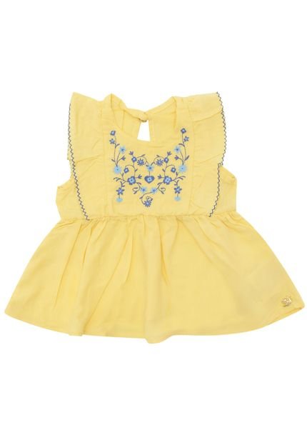 Blusa Colorittá Menina Floral Amarelo - Marca Colorittá