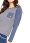 Camiseta Volcom Lived Stripe Azul/Cinza - Marca Volcom