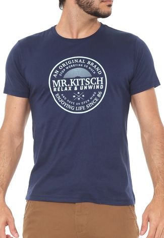 Camiseta Mr Kitsch Estampada Azul-marinho