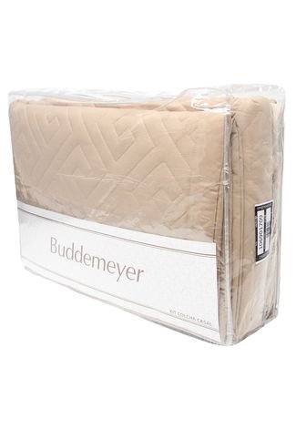 Kit 3pçs Colcha Queen Buddemeyer Basic Premium Percal Confort 200 Fios Bege