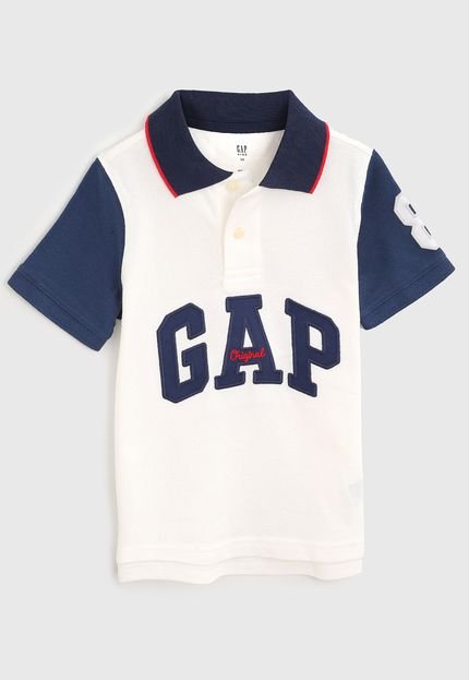 Camisa Polo GAP Infantil Logo Branca - Marca GAP