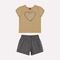 Conjunto Infantil Menina Kyly Marrom - Marca Kyly