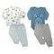 Kit Roupa de Bebê 4 Pç Body Mijão e Camiseta Várias Estampas Azul - Marca Koala Baby