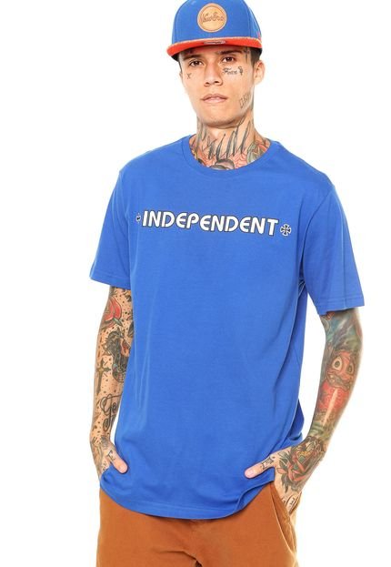 Camiseta Independent Bar Cross Azul - Marca Independent
