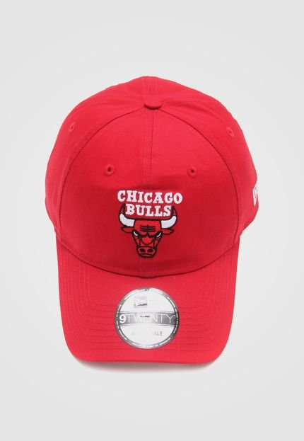 Boné Aberto New Era Chicago Bulls NBA Aba Curva Vermelho - Marca New Era