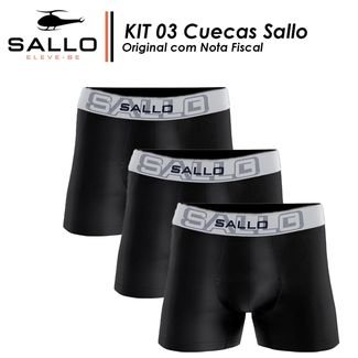 Kit Com 3 Cuecas Masculina Boxer Tecido Pergola Sallo
