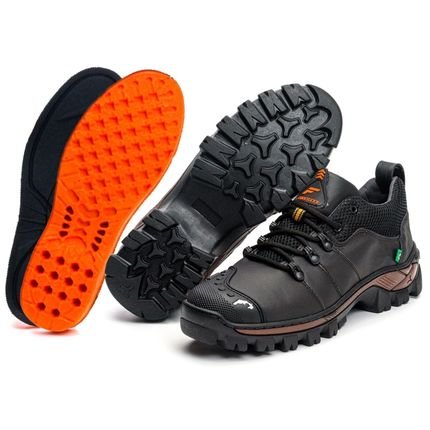 Botina Segurança Tenis Adventure Com Proteção No Bico Borracha Preto - Marca Lavini Shoes
