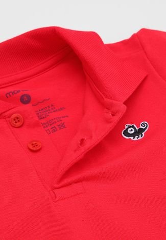 Camisa Polo Marisol Infantil Logo Vermelha
