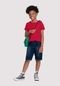 Bermuda Jeans Infantil Menino com Cós Regulável - Marca Alakazoo