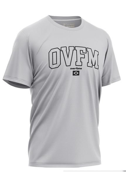 Camiseta Masculina Esportiva Overfame OVFM Cinza Metálico - Marca Over Fame