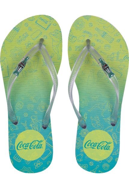 Chinelo Coca Cola Shoes Estampado Verde - Marca Coca Cola