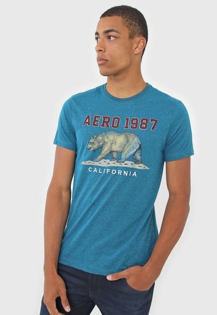 Camiseta Aeropostale California Azul - Marca Aeropostale