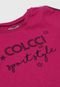 Camiseta Colcci Kids Infantil Lettering Rosa - Marca Colcci Kids