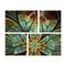 Conjunto de 4 Telas Wevans Decorativas em Canvas 83x103 Flor Verde Multicolorido - Marca Wevans