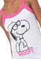 Camisola Snoopy Estampada Cinza/Pink - Marca Snoopy