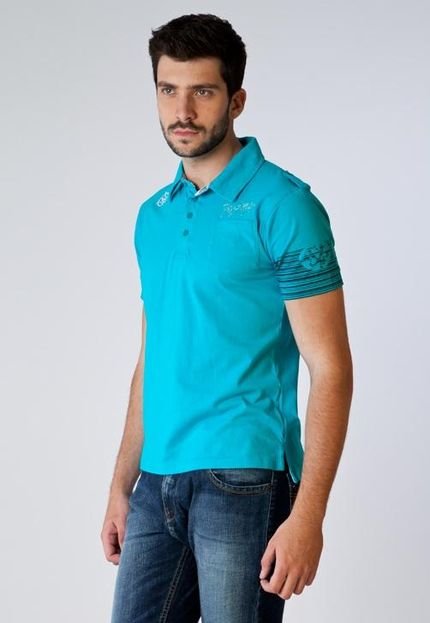 Camiseta Polo Estampa Azul - Marca Rip Trip