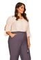 Blusa Almaria Plus Size Pianeta Listrado Rosa - Marca Almaria Plus Size