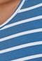 Blusa Malwee Listrada Azul/Branca - Marca Malwee
