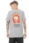 Camiseta Ed Hardy Flaming Skull Cinza - Marca Ed Hardy