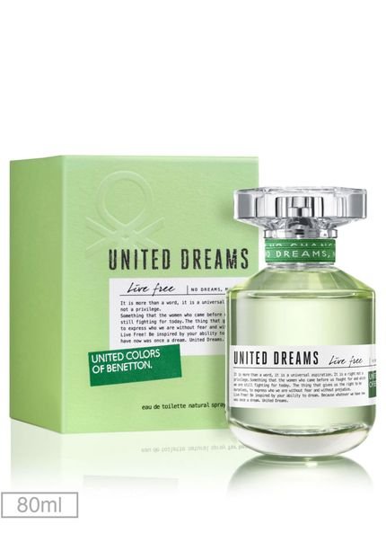 Perfume United Dreams Live Free Her 80ml - Marca Benetton Fragrances