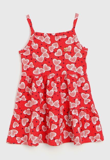 Vestido Abrange Infantil Coração Rosa - Marca Abrange
