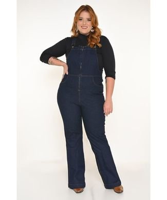 Jardineira Feminina Jeans Plus Size Razon Jeans