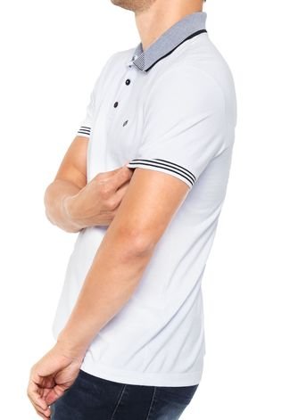 Camisa Polo Forum Detalhe Gola Branco