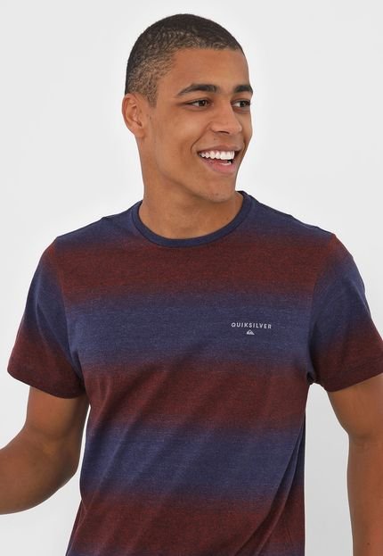Camiseta Quiksilver Amphibian Stripe Vinho/Azul - Marca Quiksilver