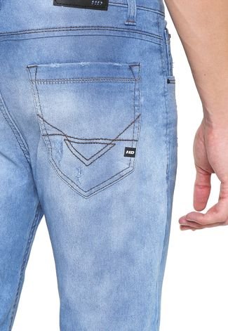 Calça Jeans HD Slim Desgastes Azul