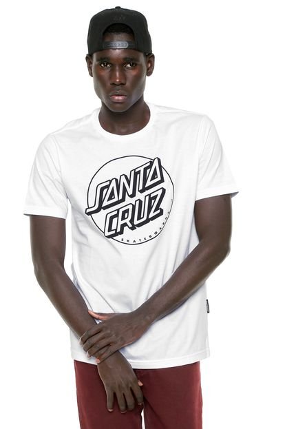 Camiseta Santa Cruz Dot One Branca - Marca Santa Cruz