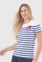 Camiseta Lauren Ralph Lauren Listrada Branca - Marca Lauren Ralph Lauren